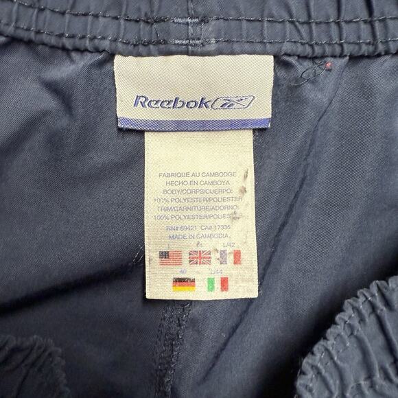 Vintage 90s Reebok Shorts Mens Large Navy Blue 4" Inseam Soccer Running Dad - Picture 2 of 7